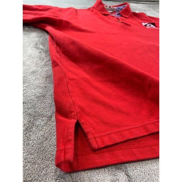 Vintage Georgia Bulldogs Polo Shirt Men XL Red NCAA Football B Resort Golf Coach - Picture 9 of 10